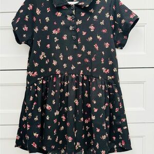 Zara Black Floral Kids Dress